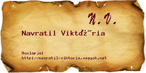 Navratil Viktória névjegykártya